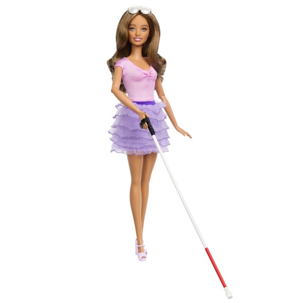 barbie-pop-fashionista-met-paarse-jurk